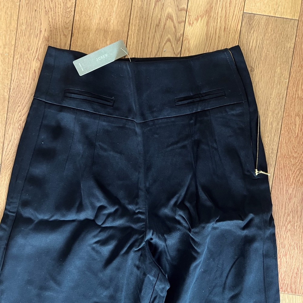 Jcrew wide leg, high waist, gold detail, black, size 2